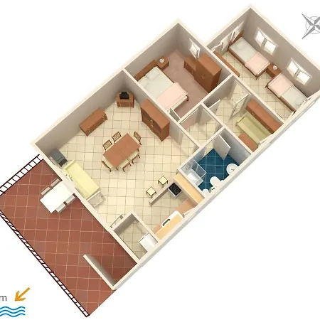 Apartment By The Sea Seget Vranjica, - 975 *